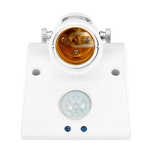 E27 60W PIR Motion Sensor Bulb Adapter Delay Time Adjustable Lamp Holder Socket