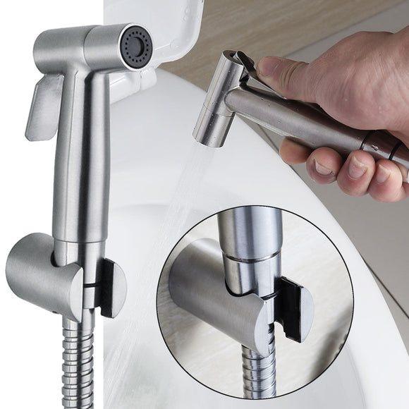 3pcs Set Brushed Stainless Toilet Handheld Bidet Douche Shower Spraying Gun Shattaf Kit