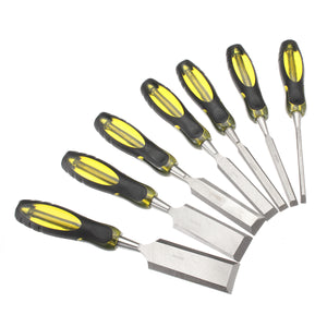 6-38mm 7pcs Woodworking Carving Chisels Wooden Handle Tool Set
