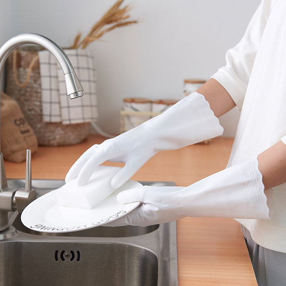 Honana Durable Home Waterproof Anti Skid Washing Cleaning Hand Protective Rubber Glove