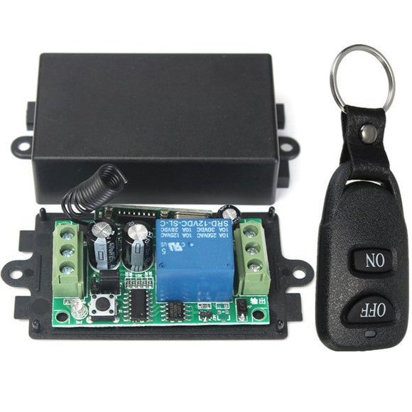Geekcreit DC 12V 10A Relay 1CH Channel Wireless RF Remote Control Switch Transmitter With Receiver
