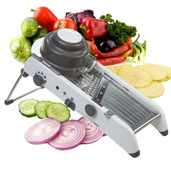 Mandoline Adjustable Stainless Steel Multi-function Vegetable Cutter Chopper Julienne Food Slicer