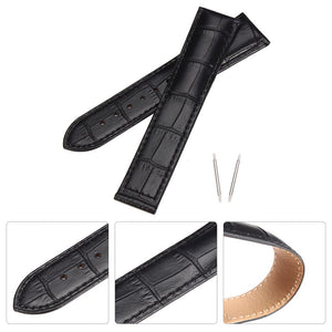 Genuine Leather Deployment Watch Band Wristwatch Strap for Omega Seamaster