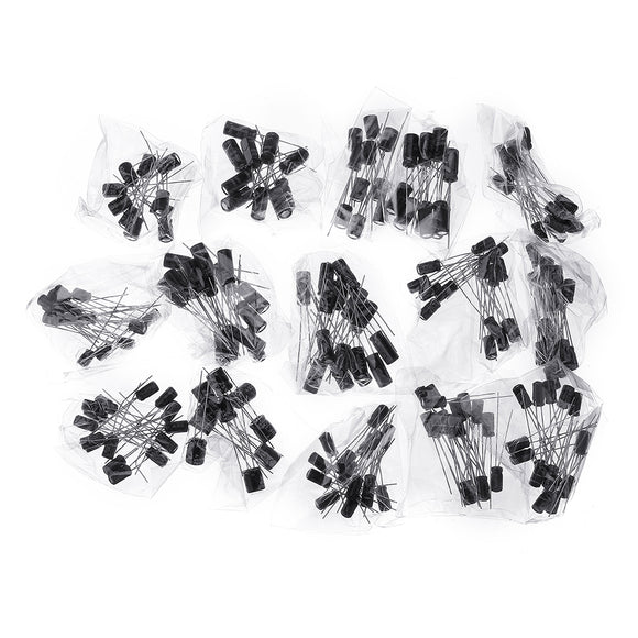200Pcs 15 Value Electrolytic Capacitor Assortment Kit (1uF~220uF) Capacitors Assorted Set