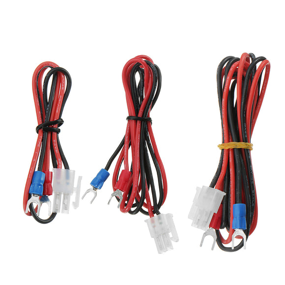 Lerdge 30/70/100cm 17AWG Heated Bed Line Hot Bed Wires Soft Silicone Power Cable For 3D Printer