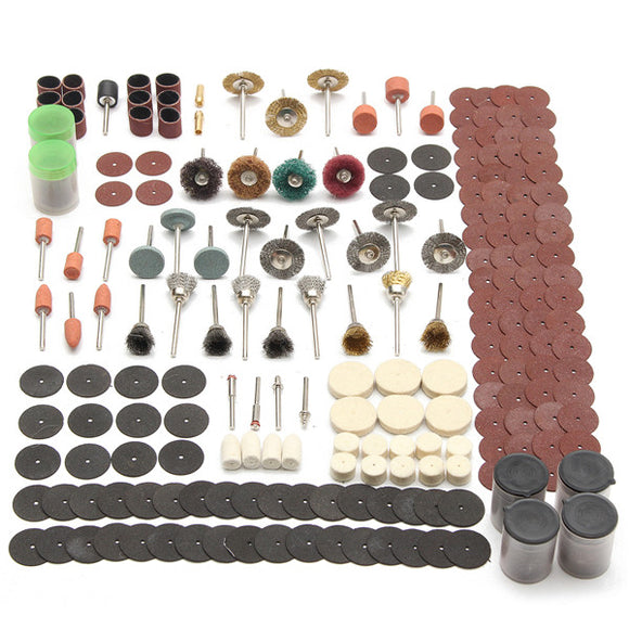 340pcs Rotary Tool Accessory Set Fits For Dremel Grinding Sanding Polishing Tool