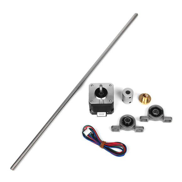 Machifit NEMA17 Stepper Motor with 400mm T8 Lead Screw Mounted Ball Bearing and Shaft Coupling