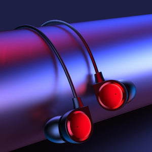 USAMS EP-40 3.5mm Wired Control Earphone In-ear Stereo Heavy Bass Earbuds Headphone with Mic for iPhone Huawei