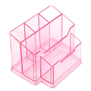 Nail Art Pens Tools Holder Acrylic Files Brushes Cotton Organizer Plastic Storage Case Makeup Tool