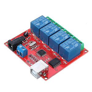 4CH Channel 12V Computer USB Control Switch Free Drive Relay Module PC Intelligent Controller