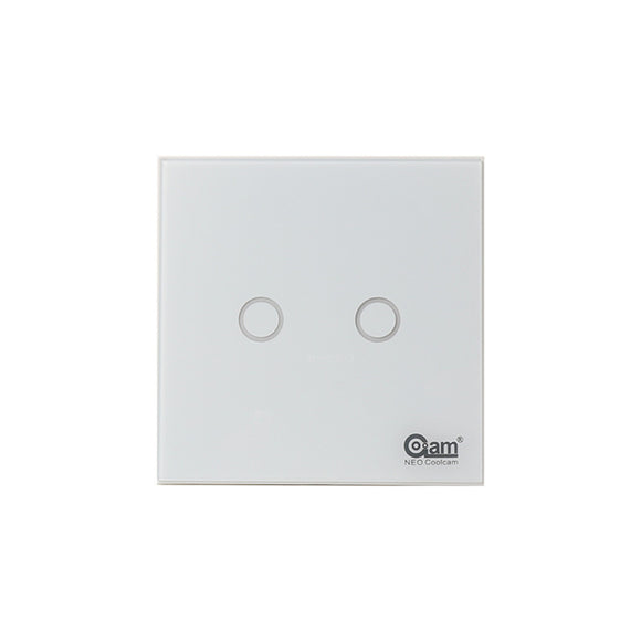 Coolcam Z-Wave Light Switch EU 2 Gang Smart Switch Sensitive Touch Light Switch Compatible with Z-wave