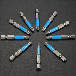 10pcs 50mm PH2 Screwdriver Bit Set Anti Slip Electric Magnetic Screwdriver