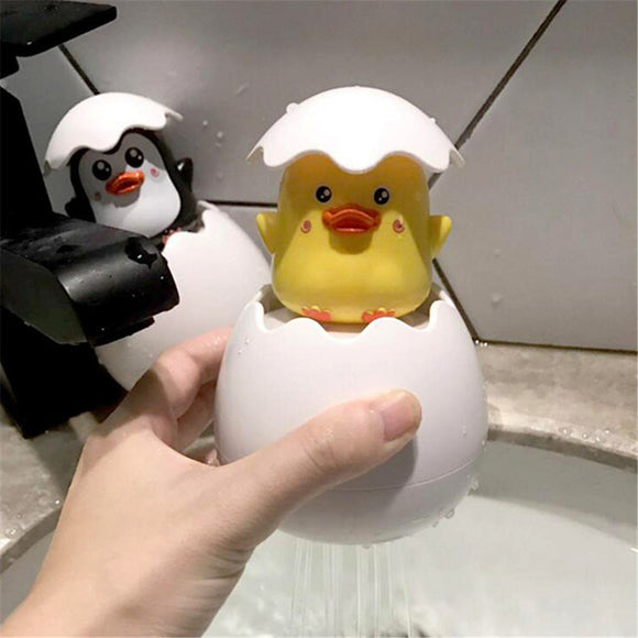 Children Bath Shower Toys Spraying Water Duck Penguim Eggs Cartoon Cute Bathroom Showering Toy