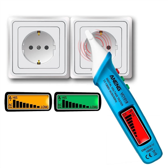 ANENG VC1018 Electric Sensor Tester Pen Digital Intelligent AC Voltage Meter 12V-1000V Voltmeter Buzzer Detector for Electric Tool