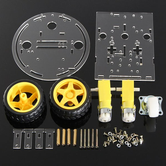 DIY Two Wheel Drive Round Double-Deck Smart Robot Car Chassis Kit For Arduino
