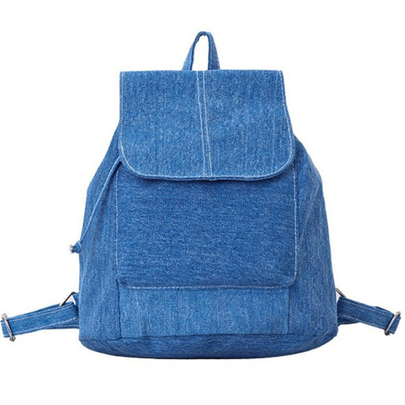 Women Casual Canvas Backpack Drawstring School Book Bags Rucksack