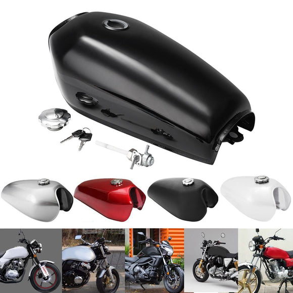 Motorcycle Cafe Racer Vintage Fuel Gas Tank With Tap For Honda CG125 AA001