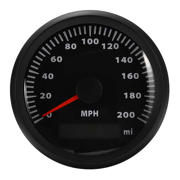 85mm GPS Speedometer Waterproof 200MPH Gauge Digital Stainless Car Truck Black