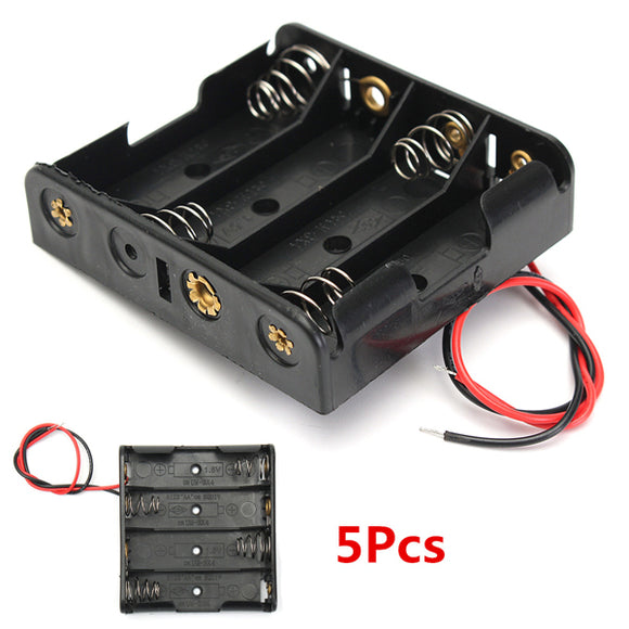 5pcs 3V 2A 4AA Battery Holder Box Case Storage For DIY
