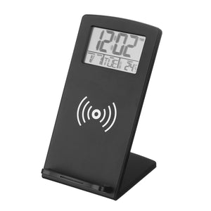 Bakeey 10W Qi Wireless Charger LED Blue Screen Alarm Clock Vertical Quick Charging Bracket High Power Stand For iPhone XS 11Pro Mi10 Note 9S
