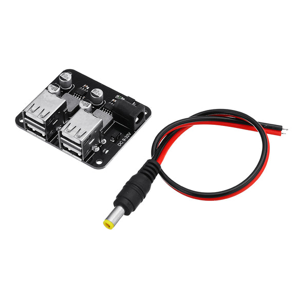 DC-DC 24V12V to 5V 6A Step Down Power Supply 4USB Mobile Phone Charger Module Support Fast Charge