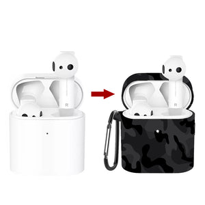 Bakeey Camouflage Silicone Anti-dust Earphone Bag Protective Storage Case Cover with Keychain for Air 2 Earphone