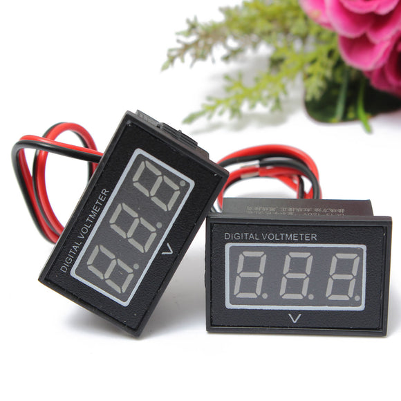 0.56 Inch Waterproof Red Blue LED Light Panel Digital Volt Meterr Tester With Reverse Protection