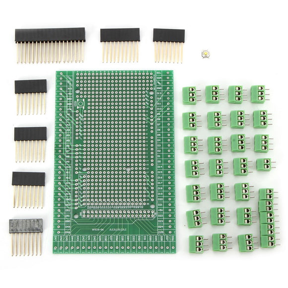 Double-side PCB Prototype Screw Terminal Block Shield Board Kit For Mega2560 R3