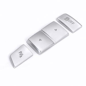 Gear Penal Button Cap Knob Decorative Protective Cover Trim Chrome ABS For BMW