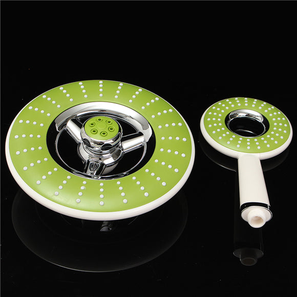 2Pcs ABS Green Bathroom Round Spray Hand Held Showers 220/120mm