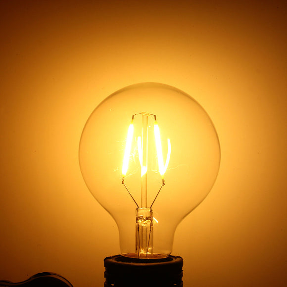 Dimmable E27 2W Warm White COB LED Filament Retro Edison Incandescent Light Bulb AC110V/220V