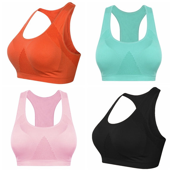 Yoga Running Sport Push Up Bra Tank Shirt Underwired Clothing Fast Dry