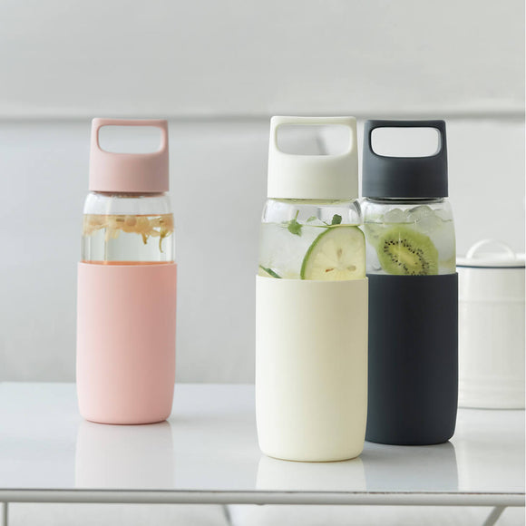Xiaomi Fun Home 500ml Glass Water Bottle Portable -20-150 Temperature Tea Cup Drinking Mug With Silicone Case
