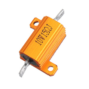 RX24 10W 15R 15RJ Metal Aluminum Case High Power Resistor Golden Metal Shell Case Heatsink Resistance Resistor