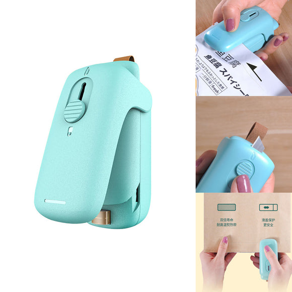 IPRee Mini Electric Food Sealing Clips Machine Slip Cover Capper Snack Packing Bag Heat Sealer Tool Kit