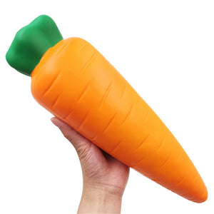 13Inches Jumbo Carrot Huge Squishy Fruit Vegetable Doll 33cm Slow Rising Toy Kid Girl Gift Collection