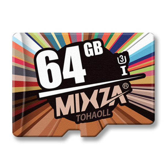 MIXZA Fashion Edition U3 Class 10 64GB TF Micro Memory Card for DSLR Digital Camera MP3 HIFI Player TV Box Smartphone