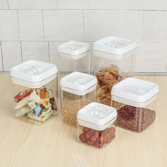 Airtight Kitchen Food Storage Container With Lid Vacuum Seal Cereal Food Fresh Keeping Box