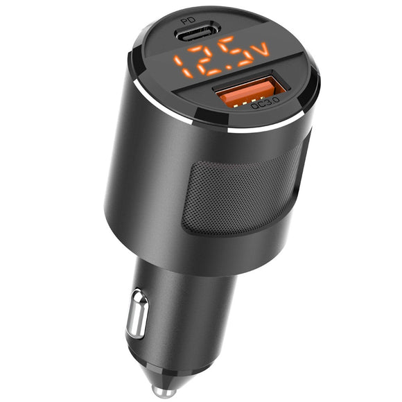 12-24V 65W Car Charger Smart USB Flash Charge With PD&QC3.0 Dual Port Voltage Monitoring Compatible with Phone Laptop