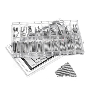 180Pcs 8-25mm Spring Bars Strap Pin Repair Fix Kit for Watch Wrist Bands Strap Removal Tool