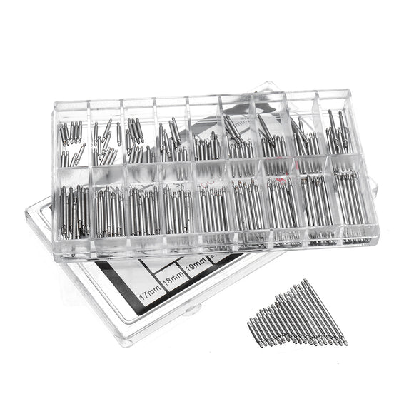 180Pcs 8-25mm Spring Bars Strap Pin Repair Fix Kit for Watch Wrist Bands Strap Removal Tool