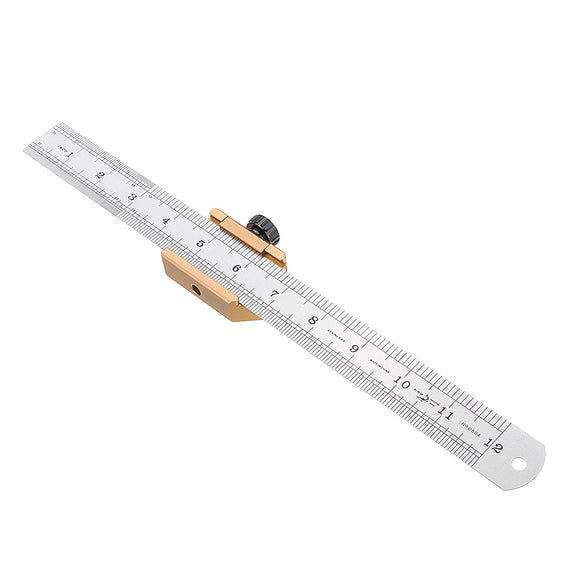 Woodworking 45 Degrees Angle Line Caliber Ruler 300mm Precision Measuring Scribe Tool Woodworking Tool