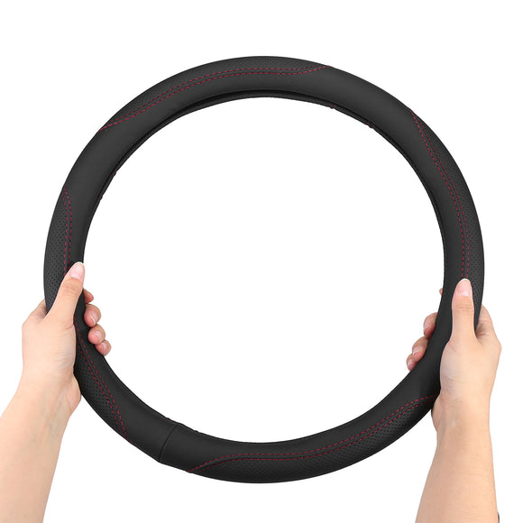 15 38CM Universal Anti-Slip Breathable Car Steering Wheel Cover SUV RV Vehicle