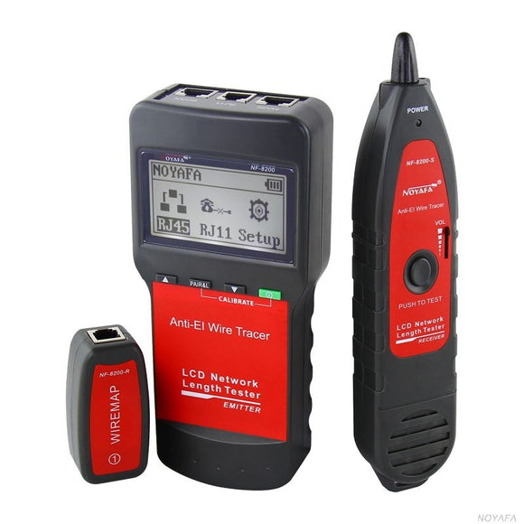 NOYAFA NF-8200 LCD LAN Tester Network Telephone Cable Tester RJ45 Cable Tester Ethernet Cable Tracker