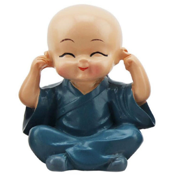 Creative Four Do Not Shake Little Buddhist Monk Buddha Safe Car Decoration Cute Doll Car Decorations