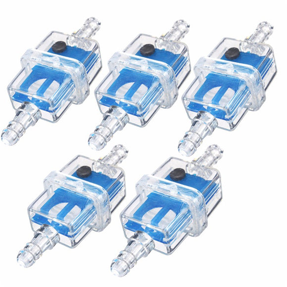 5pcs 6mm Inline Fuel Oil Filter for Motorcycle Moped Scooter Dirt Bike Blue