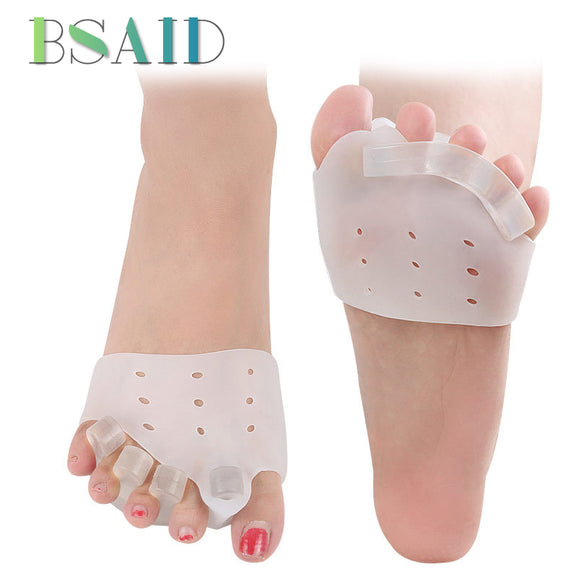 2 Pairs/ Set Toe Separator Tibia Corrector Set Forefoot Pad Toe Separator Comber Foot Care Kit