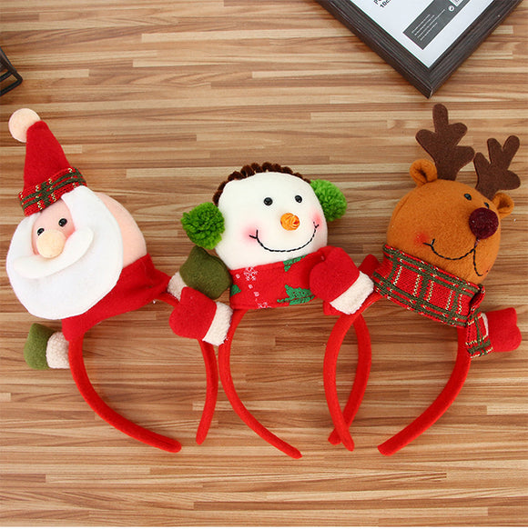 Christmas Headband Reindeer Antlers Ear Hair Hoop Christmas Party Hair Accessories Deer Hair Buckle