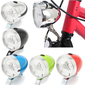 BIKIGHT Retro Bicycle Bike 3 LED Front Light Vintage Headlight Flashlight Lamp Lighter