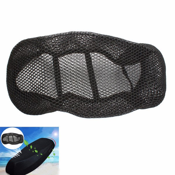 3D Motorcycle Scooter Seat Cover Net Breathable Protector Black